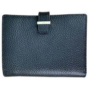 Kate Spade Black Pebbled Leather Bifold Oversized Wallet